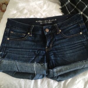 AE denim shorts